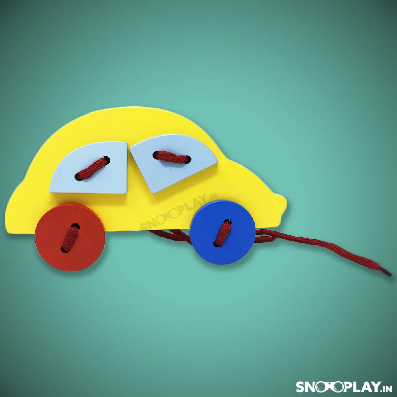 Wooden Lacing Car Toy