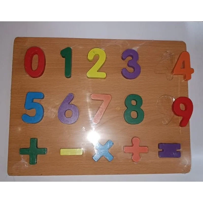 Wooden Learning Educational Puzzle Toy - Multicolor (F- 1 to 10 NBR)