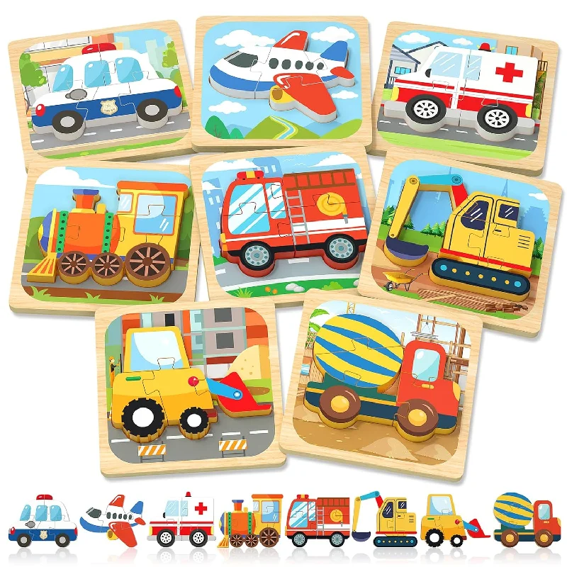 Wooden Toddler Puzzles, Montessori Toys For 1 2 3 Year Old Boys, Toys For 1