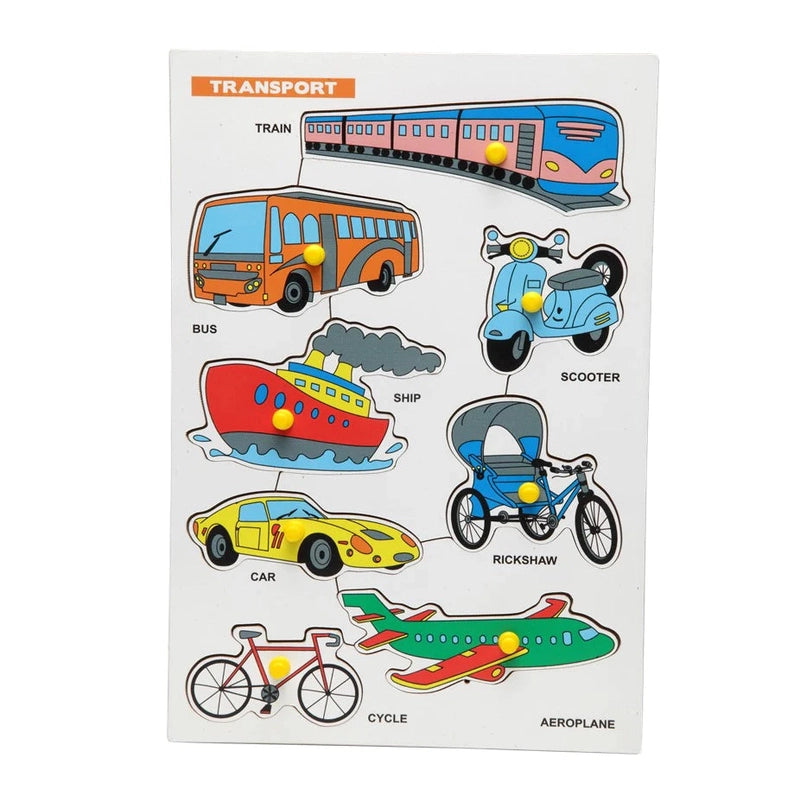 Wooden Transport Vehicles Puzzle for Kids