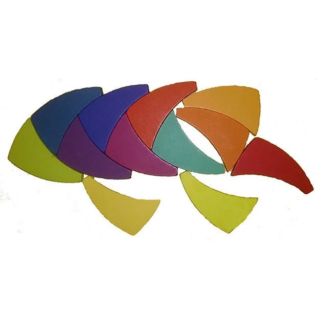 Wooden Trigeod Color Wheel Puzzle and Manipulative Set