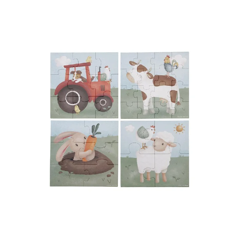 Little Dutch 4-In-1 Puzzles - Little Farm