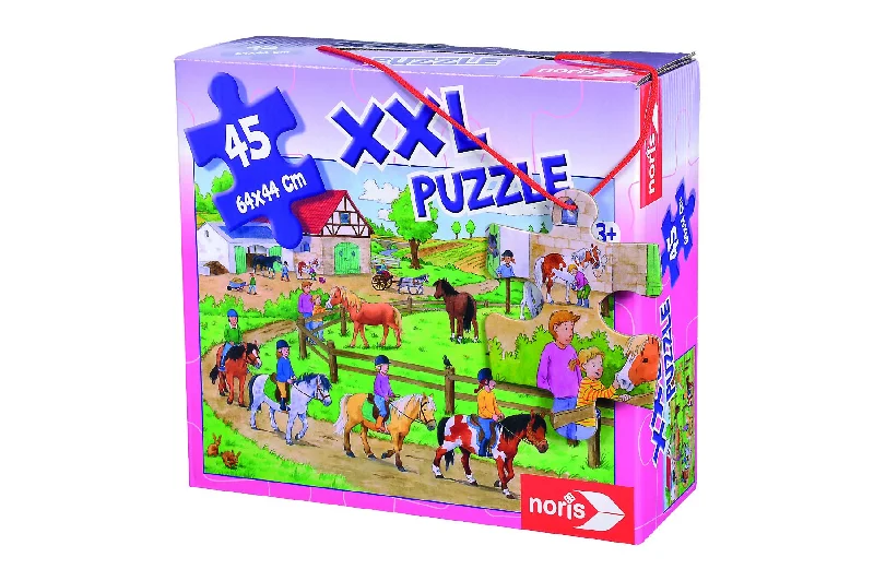 Noris - NORIS - XXL PUZZLE PONY FARM, 45PCS