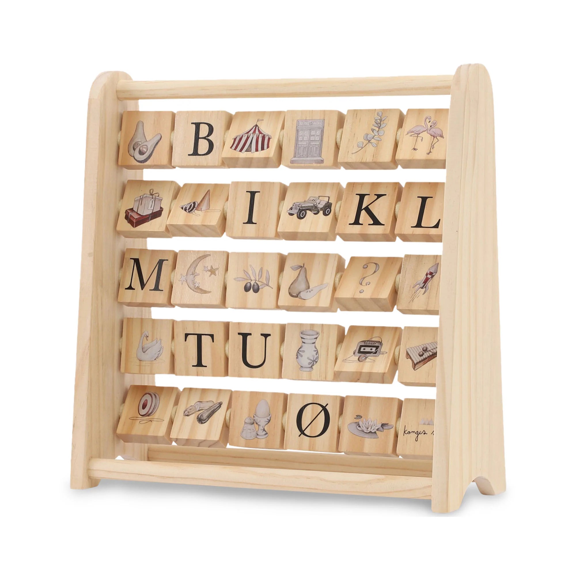 ABC Wooden Block Frame by Konges Sløjd