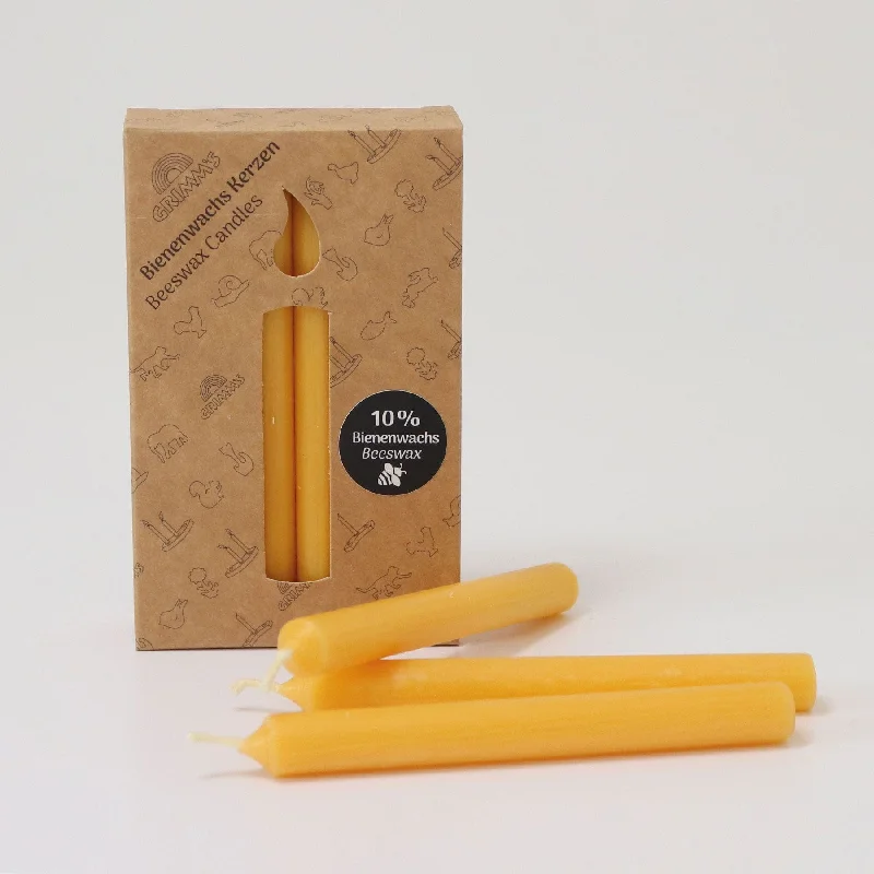 10% Amber Beeswax Candles - 12 pc.