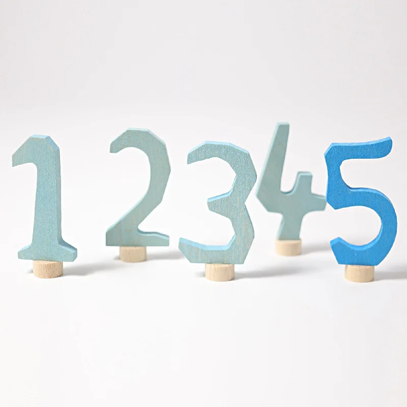 Blue Decorative Numbers 1-5