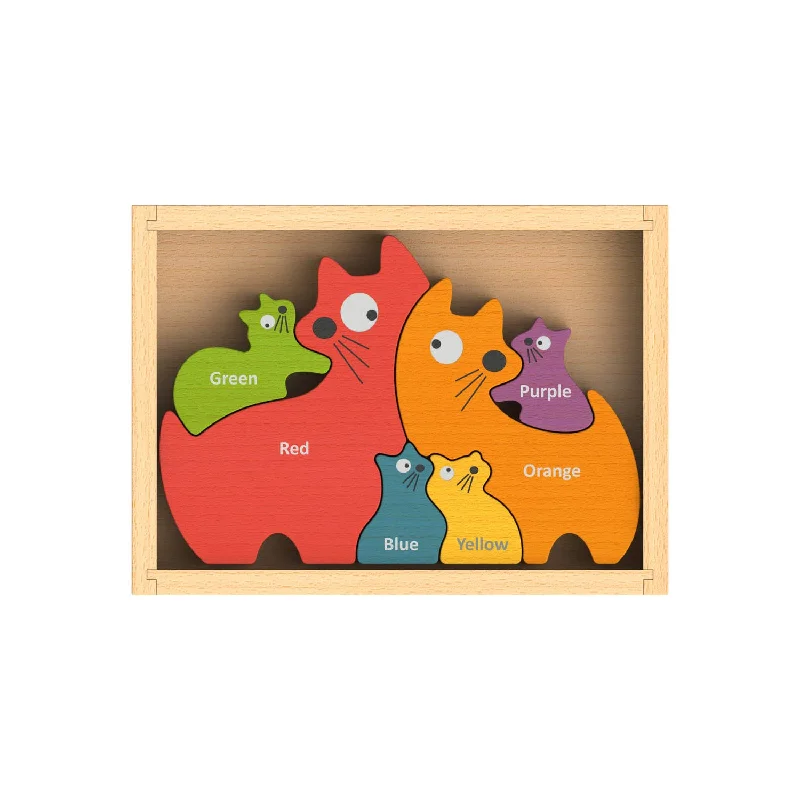 Cat Family Puzzle - Bilingual