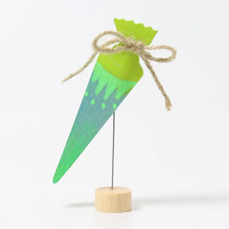 Decorative Figure Neon Green School Cone