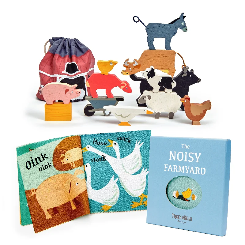 Farmyard Stacker & Farmyard Rag Book Bundle