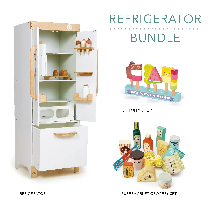 Fridge Bundle  (Refrigerator, Ice Lolly Shop, Supermarket Grocery Set)