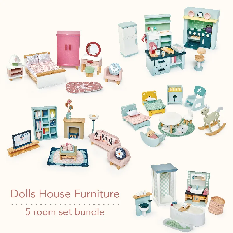 Furniture Bundle (5x Room Sets:  Bathroom,  Bedroom, Kitchen,  Sitting Room,  Childrens Bedroom)