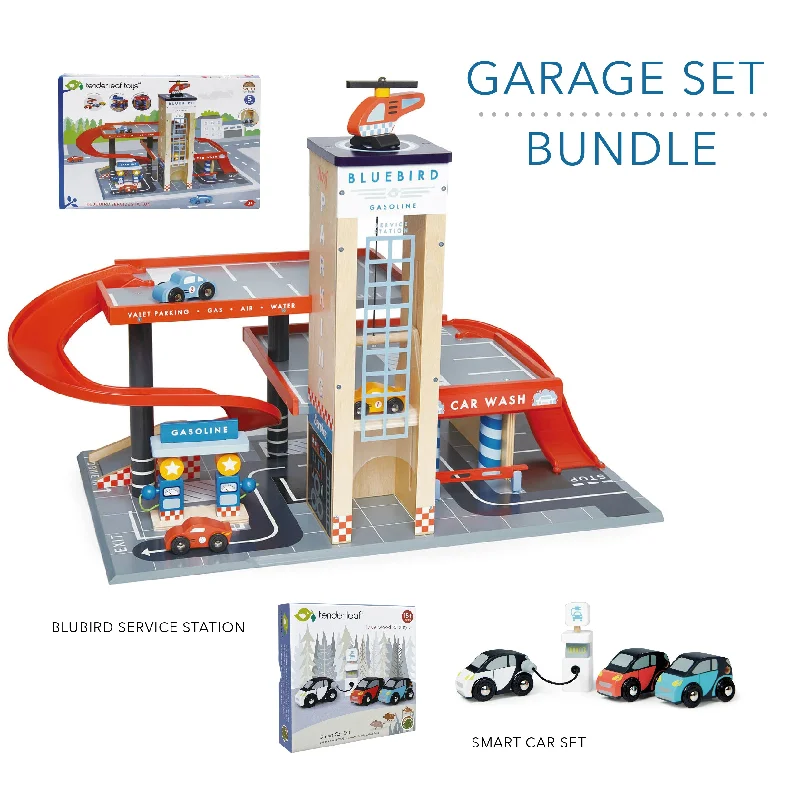 Garage Bundle (Bluebird Service Station & Smart Car Set)