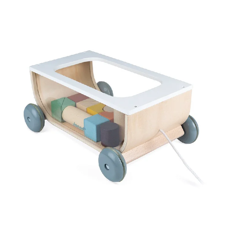 Janod: Sweet Cocoon Cart With Blocks