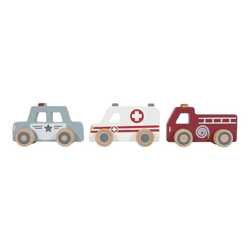 Little Dutch: Emergency Service Vehicles - Wooden Toys