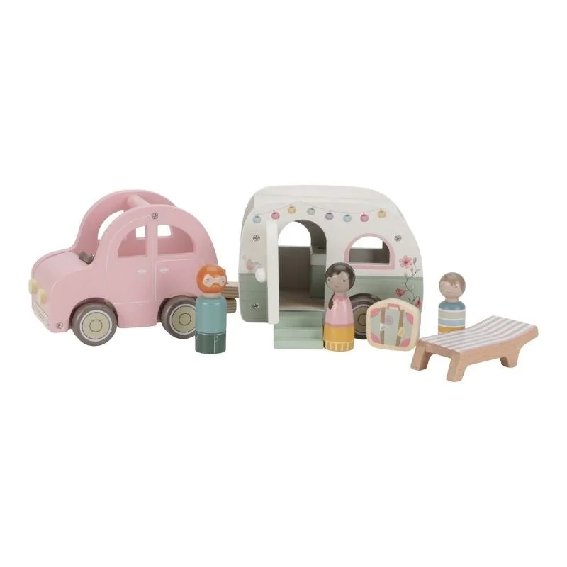 Little Dutch: Toy Car with Caravan