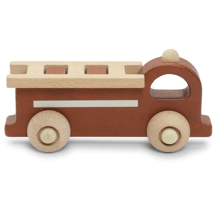 Rolling Wooden Fire Truck by Konges Sløjd