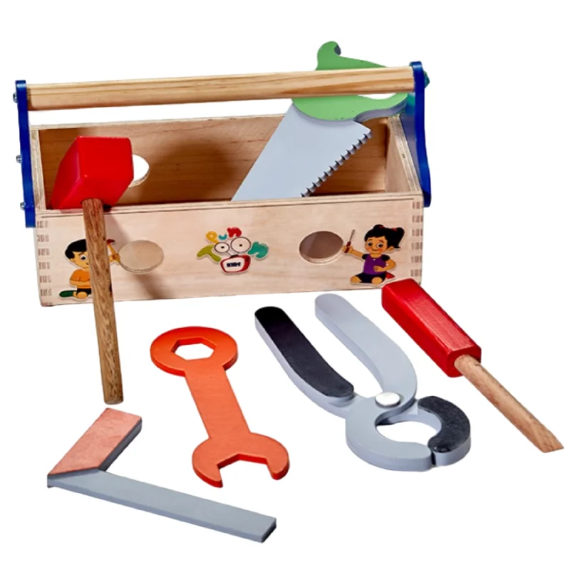 Montessori Wooden Pretend play Carpenter Tool Kit Set For Kids