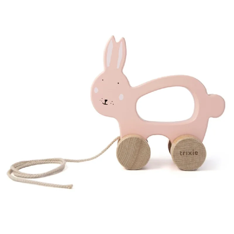 Trixie: Wooden Pull Along Toy - Mrs. Rabbit