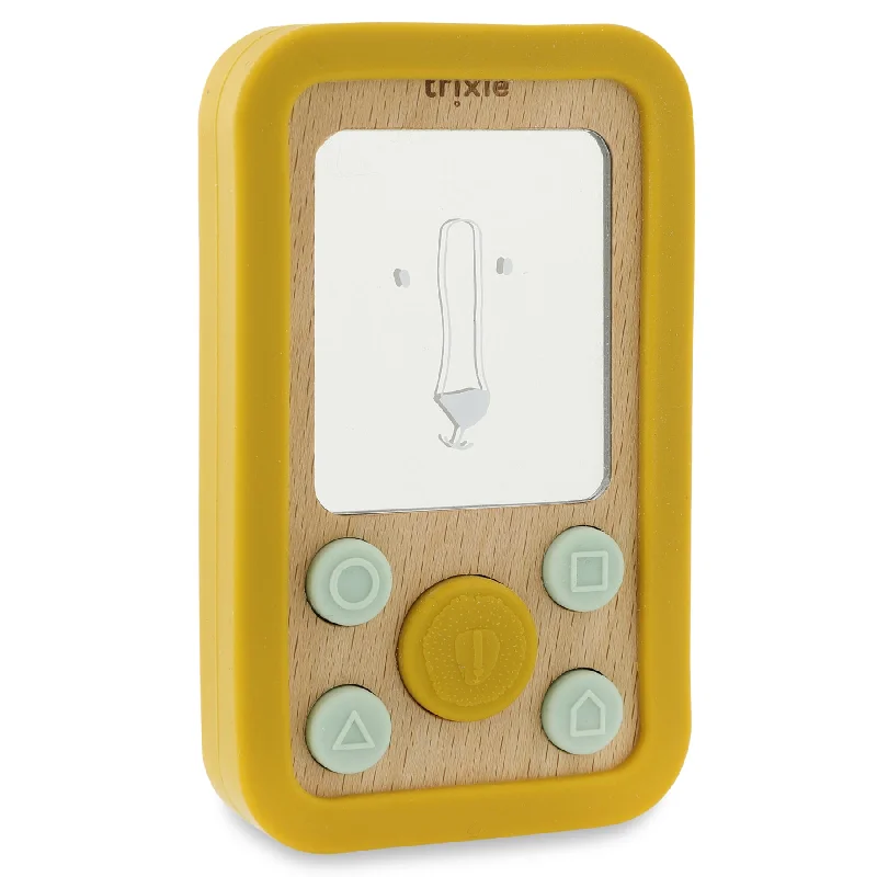 Trixie: Wooden silicone baby phone - Mr. Lion