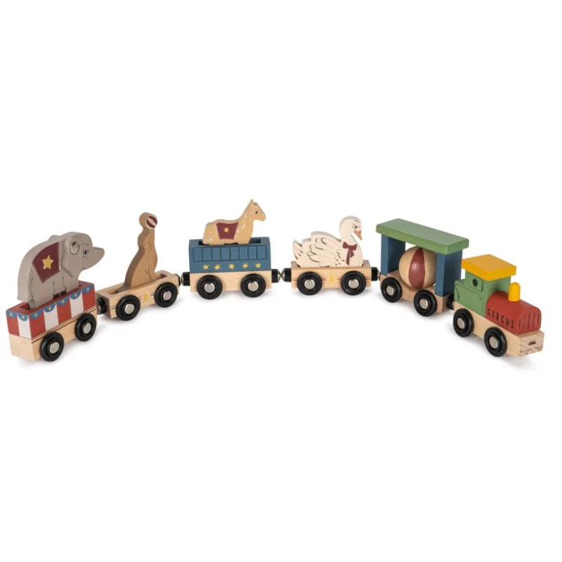 Wooden Animal Train by Konges Sløjd