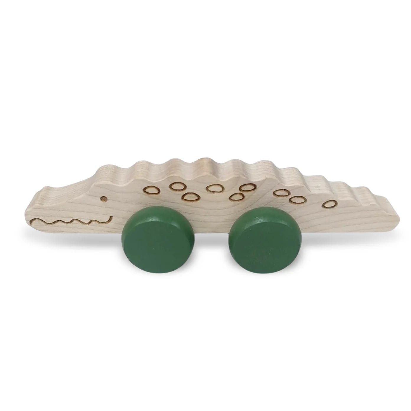 Wooden Crocodile Rolling Toy by Briki Vroom Vroom