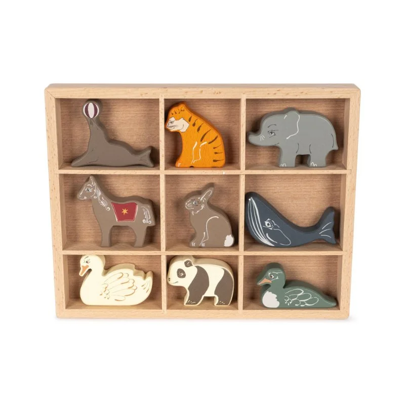 Wooden Mini Animals Set by Konges Sløjd