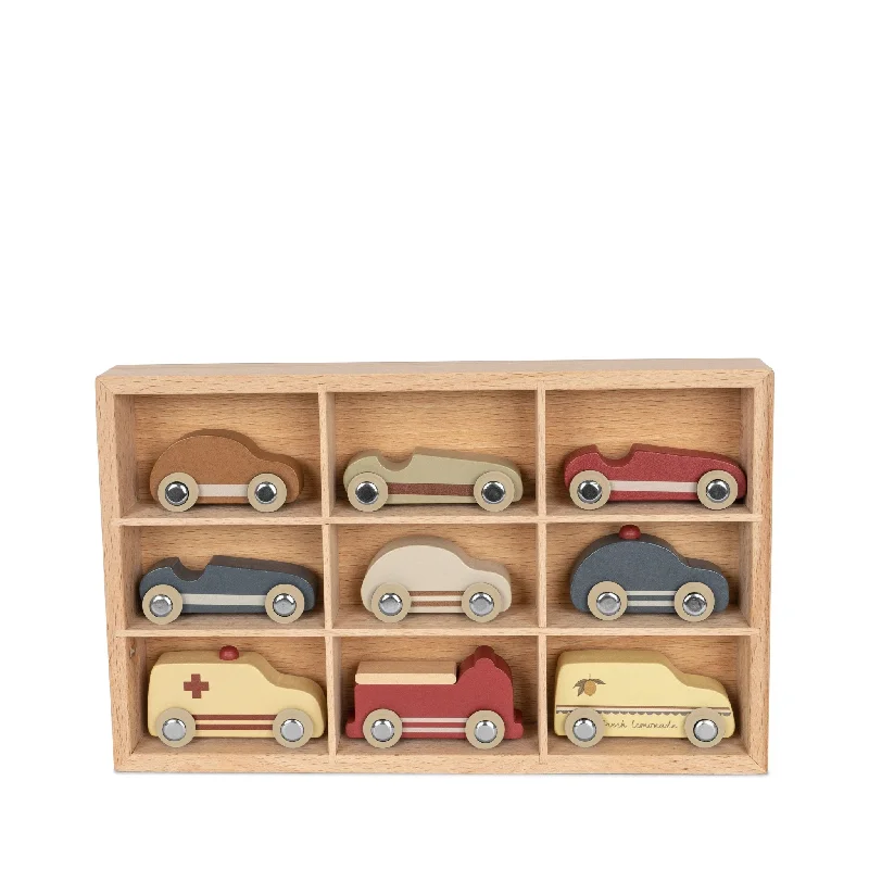 Wooden Mini Cars (9 Piece) by Konges Sløjd