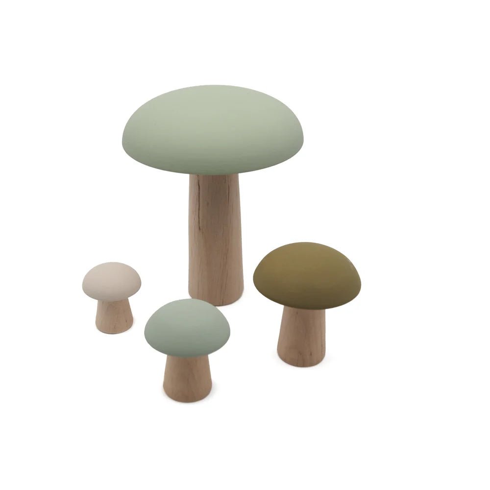 Decorative Wooden Mushrooms by Briki Vroom Vroom