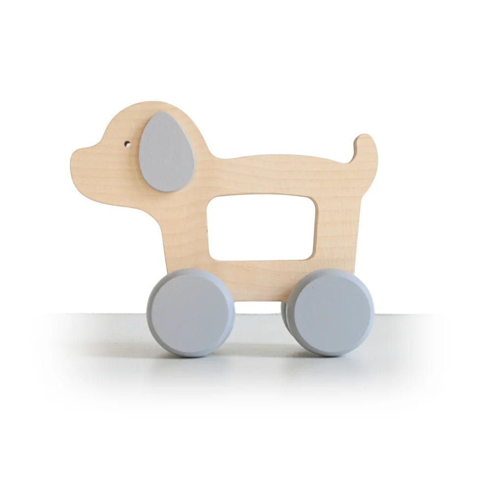 Wooden Puppy Rolling Toy by Briki Vroom Vroom