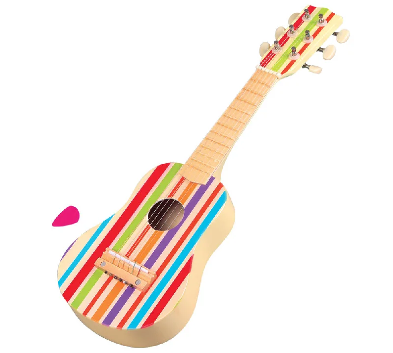 Wooden Striped Guitar