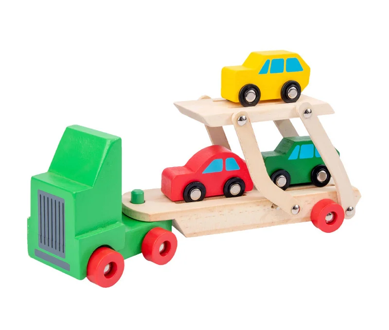 Mukayimotoys Variety of Wooden Deformable Loading Truck Sets